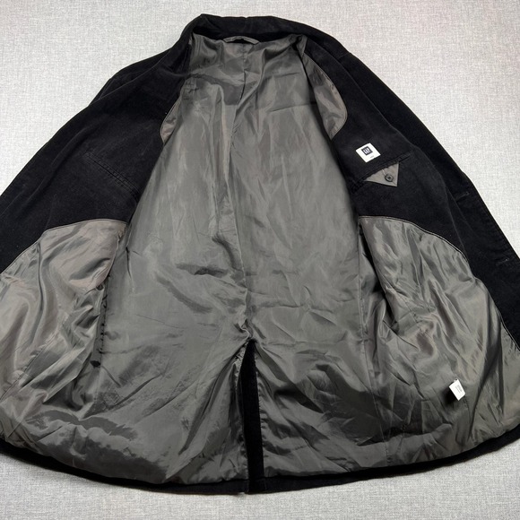 Vtg Y2K GAP Cotton Blazer Sport Coat Jacket Men XL 46R Black Tailored Academia - Picture 6 of 16